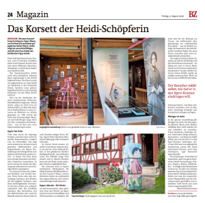 27.2 sda Berner Zeitung Johanna Spyri Martina Kammermann