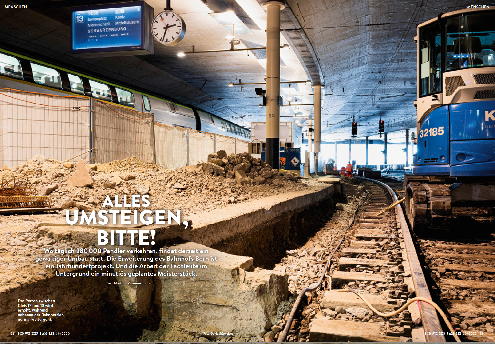 Schweizer Familie Reportage Umbau Bahnhof Bern 10_20